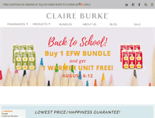 Tablet Screenshot of myclaireburke.com